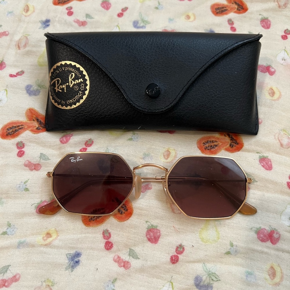 Ray-Ban Hexagonal Brown Sunglasses